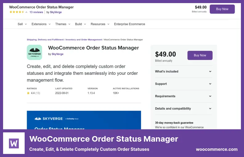 WooCommerce Order Status Manager Plugin - Create, Edit, & Delete Completely Custom Order Statuses
