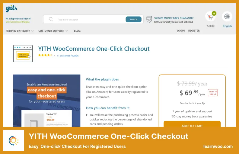 YITH WooCommerce One-Click Checkout Plugin - Easy, One-click Checkout for Registered Users