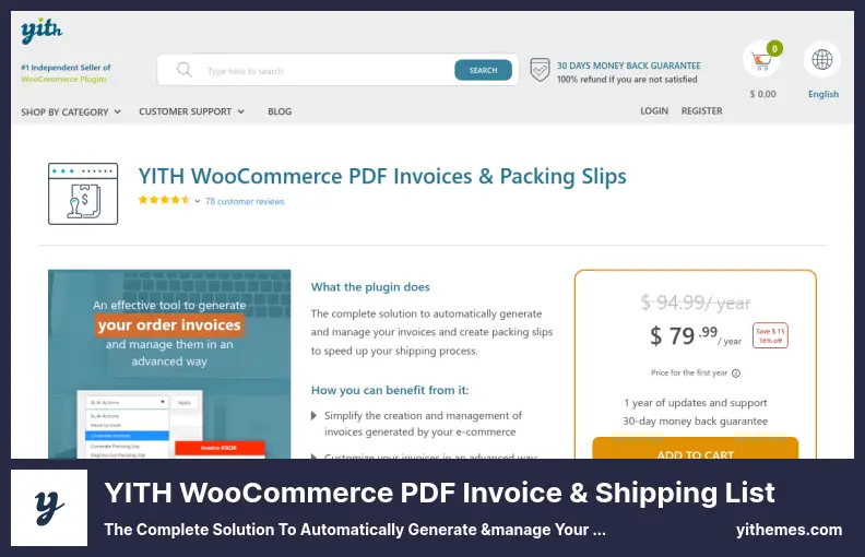 YITH WooCommerce PDF Invoice & Shipping List Plugin - The Complete Solution to Automatically Generate &manage your Invoices