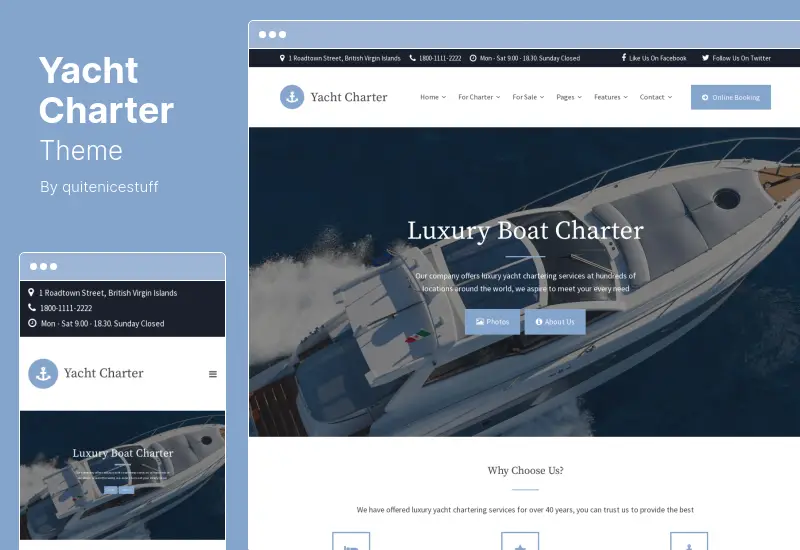 Yacht Charter Theme - Introducing Yacht Charter WordPress Theme