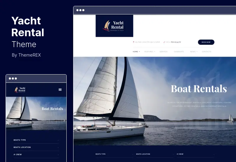 Yacht Rental Theme - Yacht and Boat Rental Service WordPress Theme