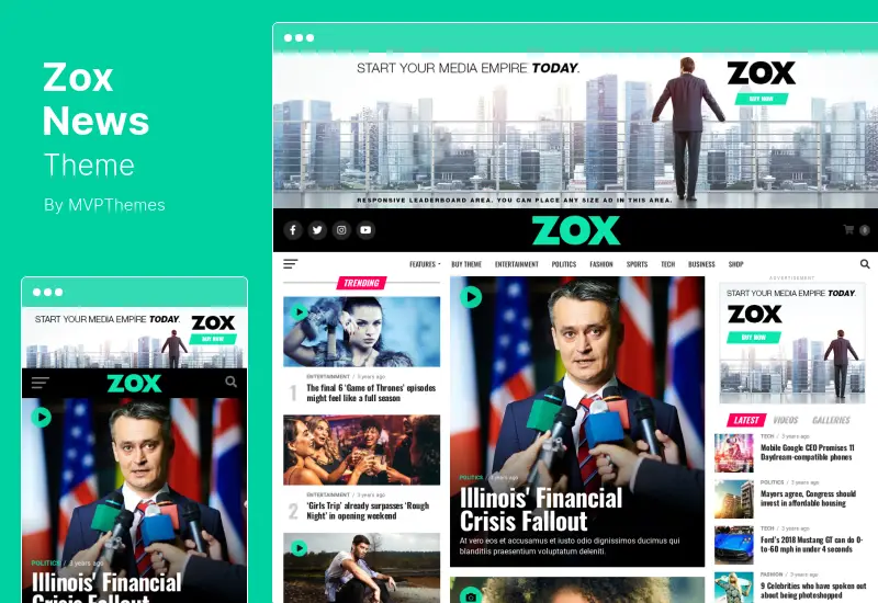 Zox News Theme - Professional News & Magazine WordPress Theme