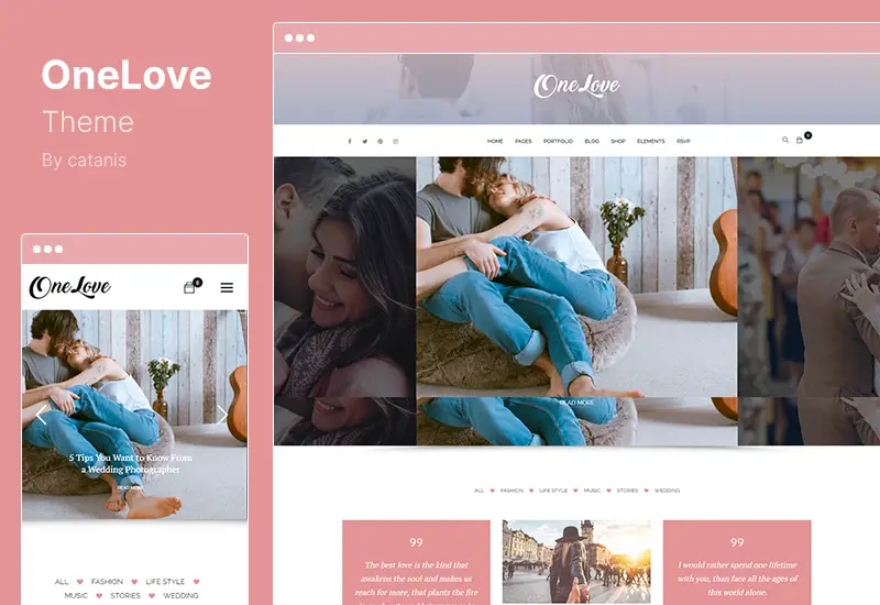 OneLove Theme - The Elegant & Clean Multipurpose Wedding WordPress Theme