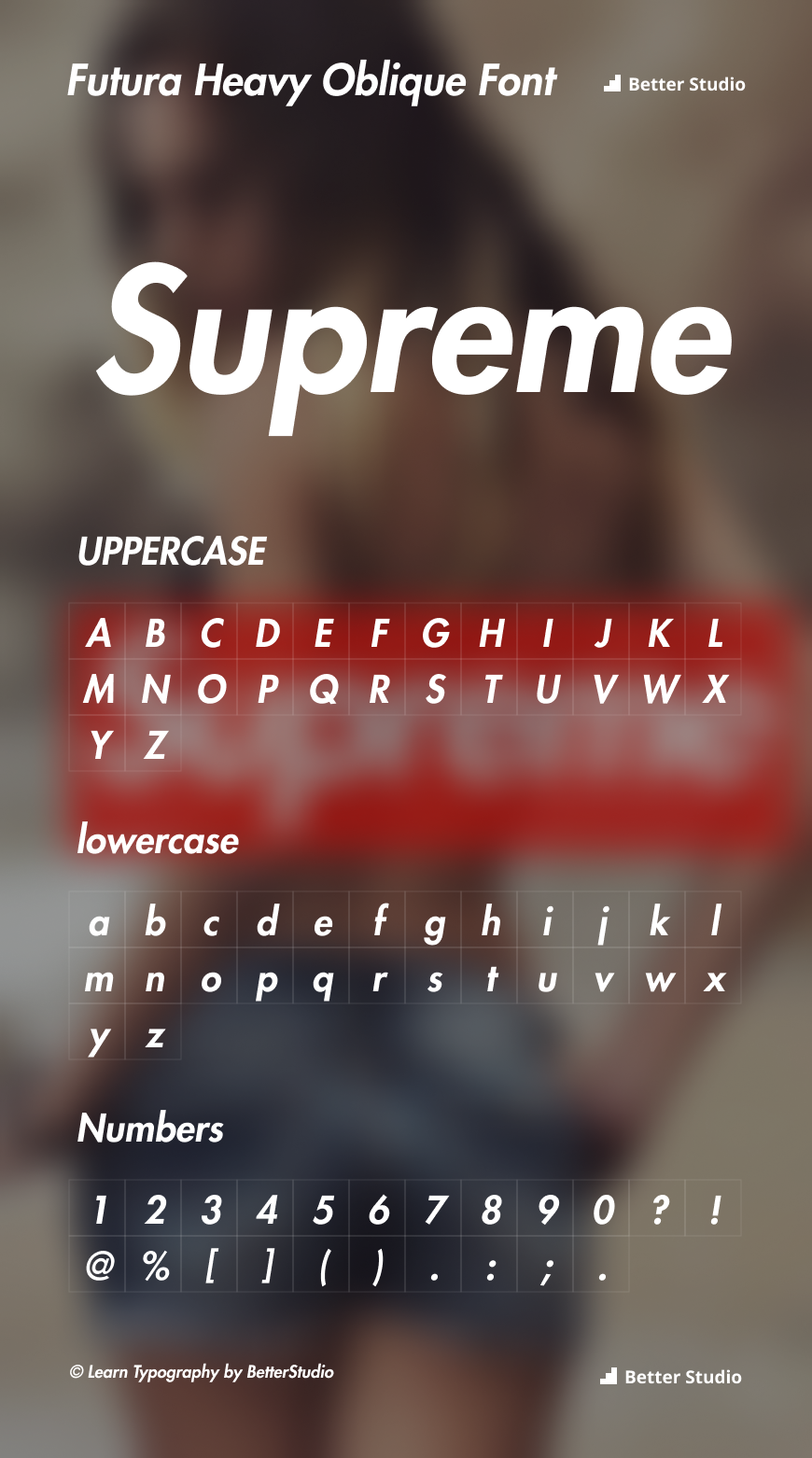 Supreme Font is → Futura