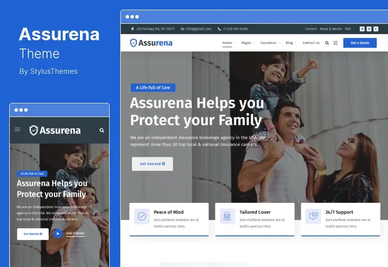 Assurena Theme - Insurance Agency WordPress Theme