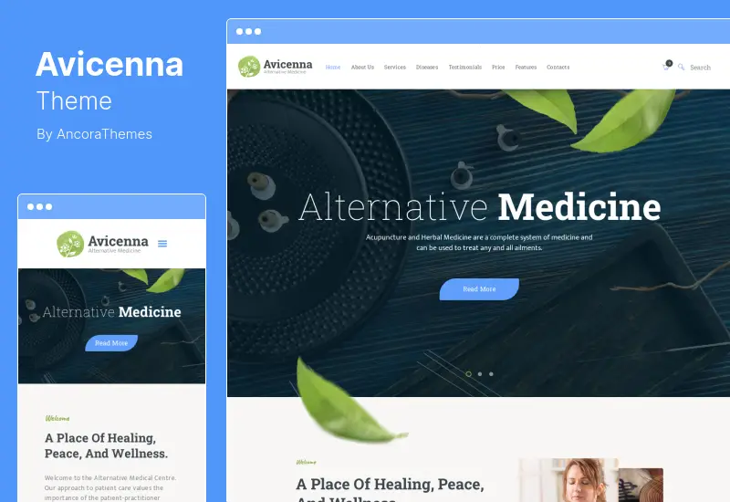 Avicenna Theme - Alternative Folk Medicine Doctor WordPress Theme 