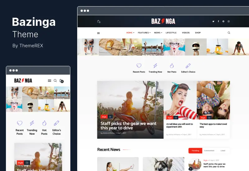 Bazinga Theme - Modern Magazine & Viral Blog WordPress Theme