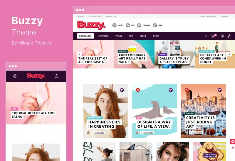 Buzzy Theme - Creative Magazine WordPress Theme