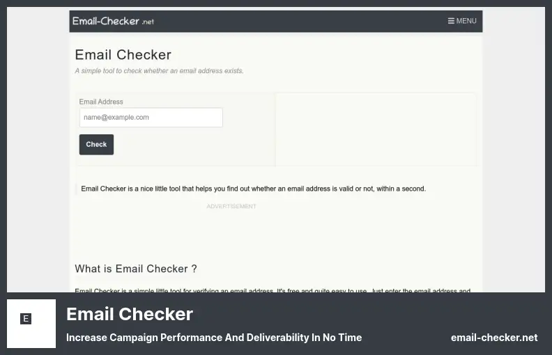 Email Checker - Increase Campaign Performance and Deliverability in No Time