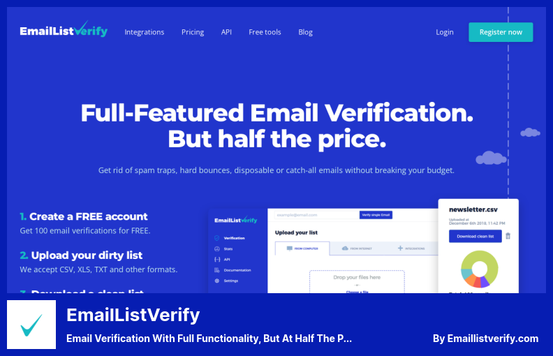 EmailListVerify - Email Verification With Full Functionality, But At Half The Price