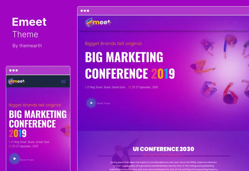 Emeet Theme - Event, Conference & Meetup WordPress Theme