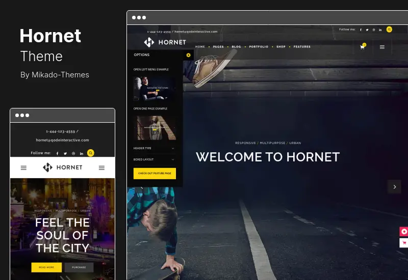 Hornet Theme - Urban Multipurpose WordPress Theme