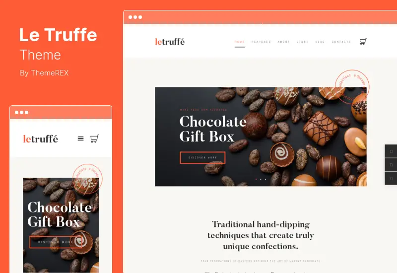 Le Truffe Theme - Chocolate Sweets & Candy Store WordPress Theme