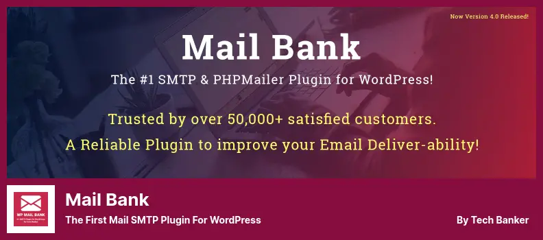 Mail Bank Plugin - The First Mail SMTP Plugin for WordPress