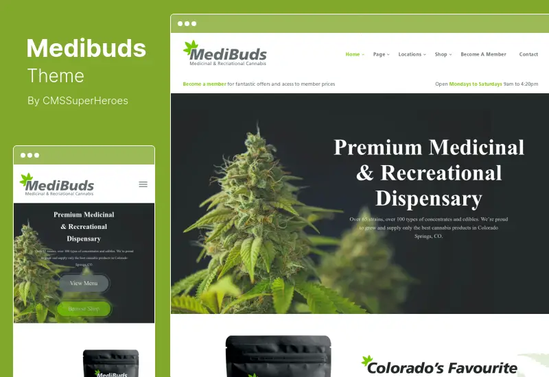 Medibuds Theme - Medical Marijuana Dispensary WordPress Theme