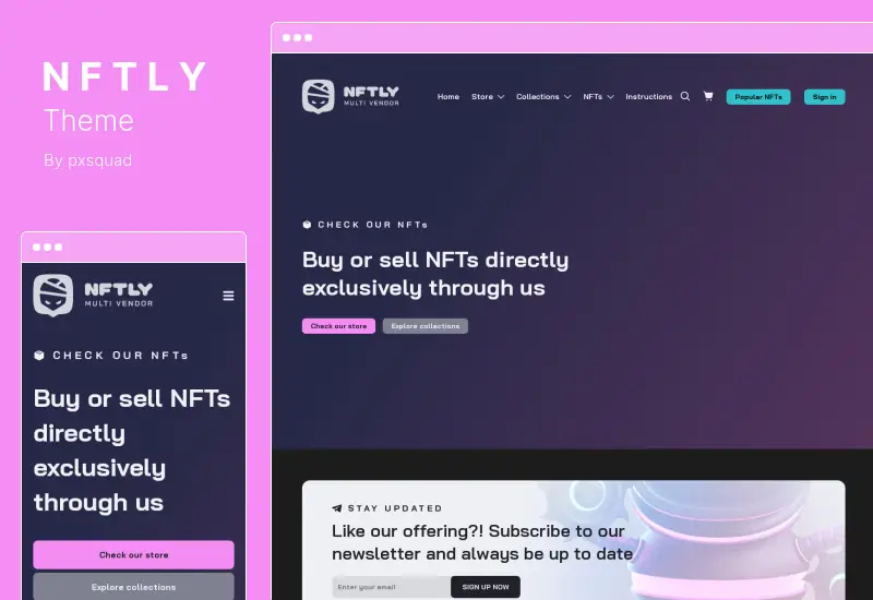 NFTLY Theme - NFT Marketplace WordPress Theme