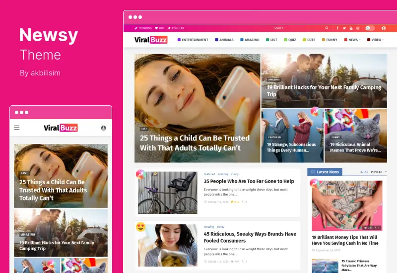 Newsy Theme - Viral News & Magazine WordPress Theme