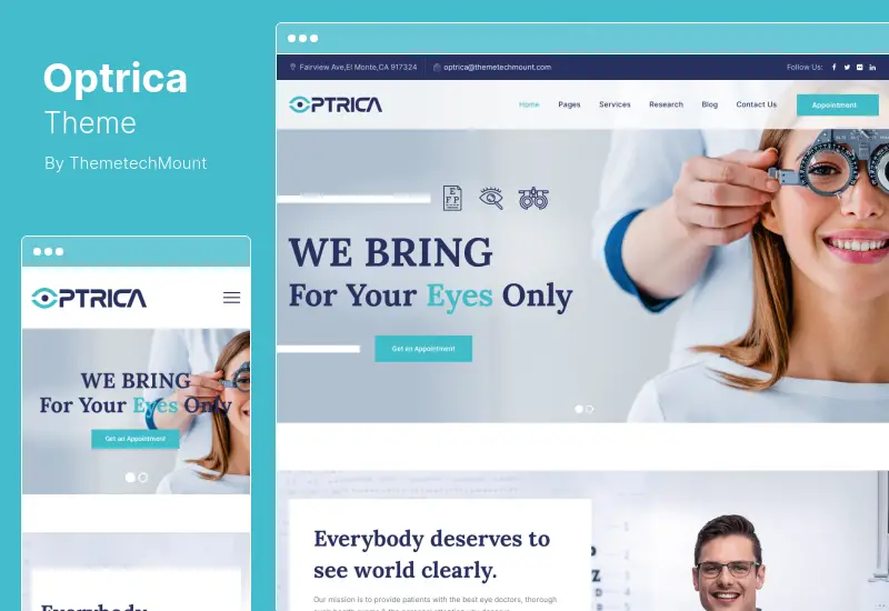 Optrica Theme - Optometrist & Eye Care WordPress Theme