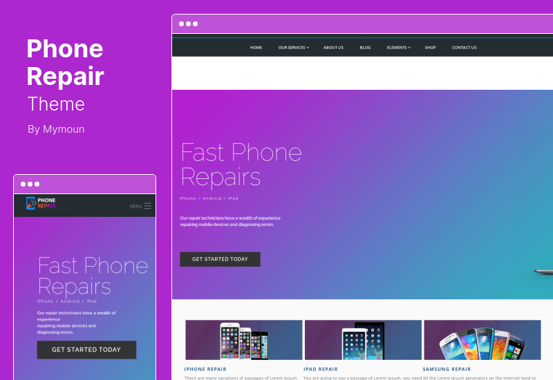 PhoneRepair Theme - Mobile Device Shop WordPress Theme