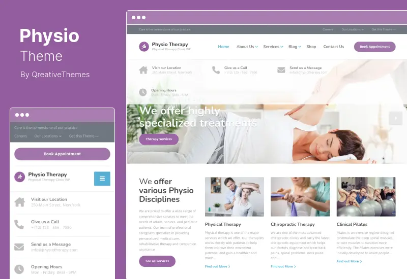Physio Theme - Physical Therapy & Medical Clinic WordPress Theme