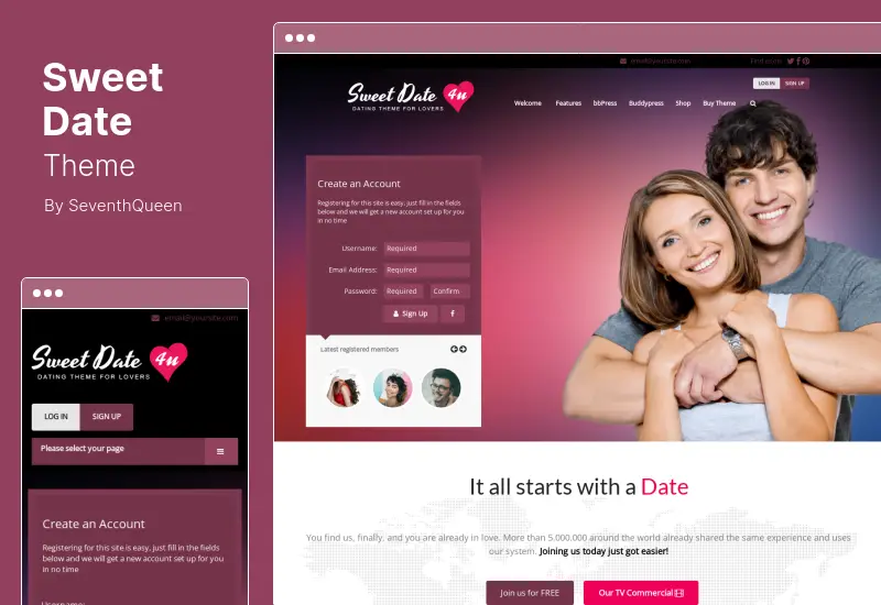Sweet Date Theme - More Than a Dating WordPress Theme