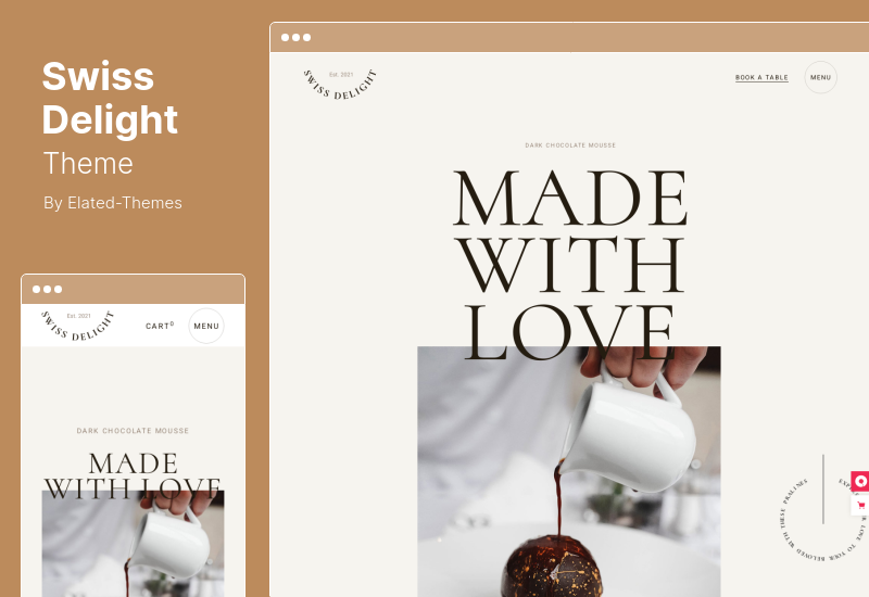 Swiss Delight Theme - Chocolate & Cake Shop WordPress Theme