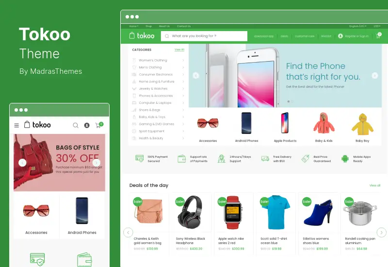 Tokoo Theme - Electronics Store WooCommerce Theme for Affiliates, Dropship and Multi-Vendor Websites