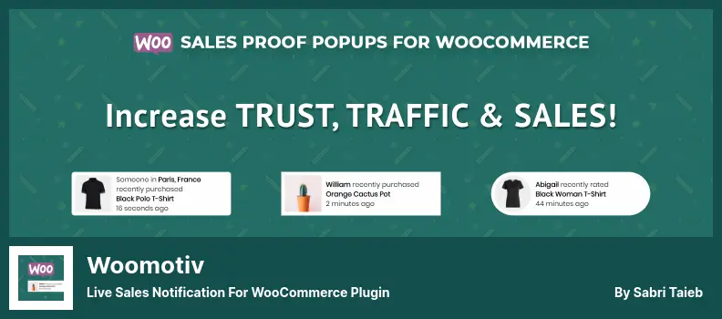 Woomotiv Plugin - Live Sales Notification for WooCommerce Plugin