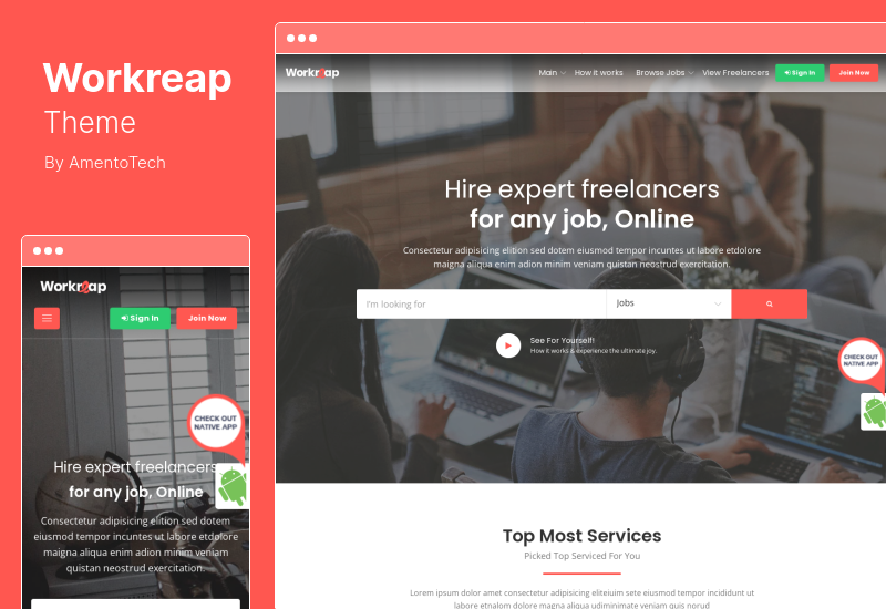 Workreap Theme - Freelance Marketplace and Directory WordPress Theme