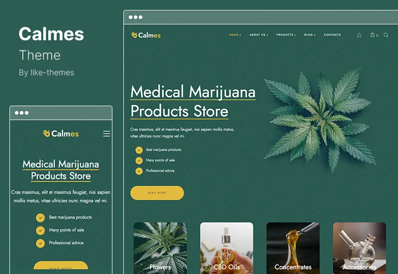 Calmes Theme - Medical Marijuana & Coffeeshop WordPress Theme