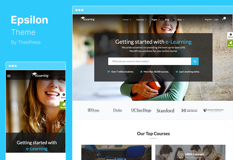 Epsilon Theme - eLearning LMS WordPress Theme