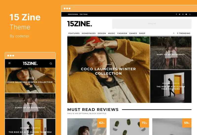 15Zine Theme - Magazine Newspaper Blog News WordPress Theme