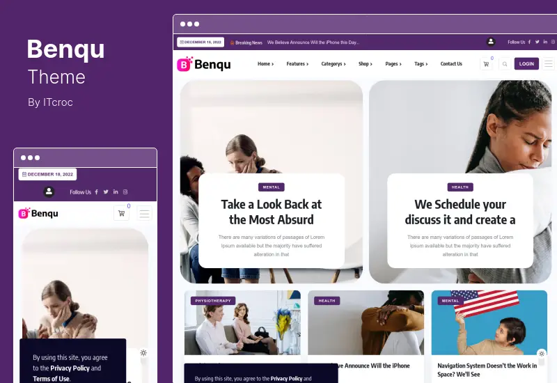 Benqu Theme - News Magazine WordPress Theme