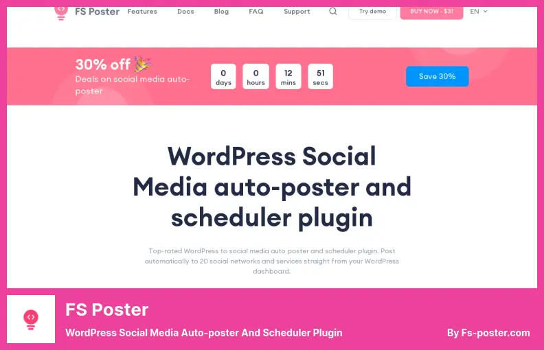 FS Poster Plugin - WordPress Social Media Auto-poster and Scheduler Plugin