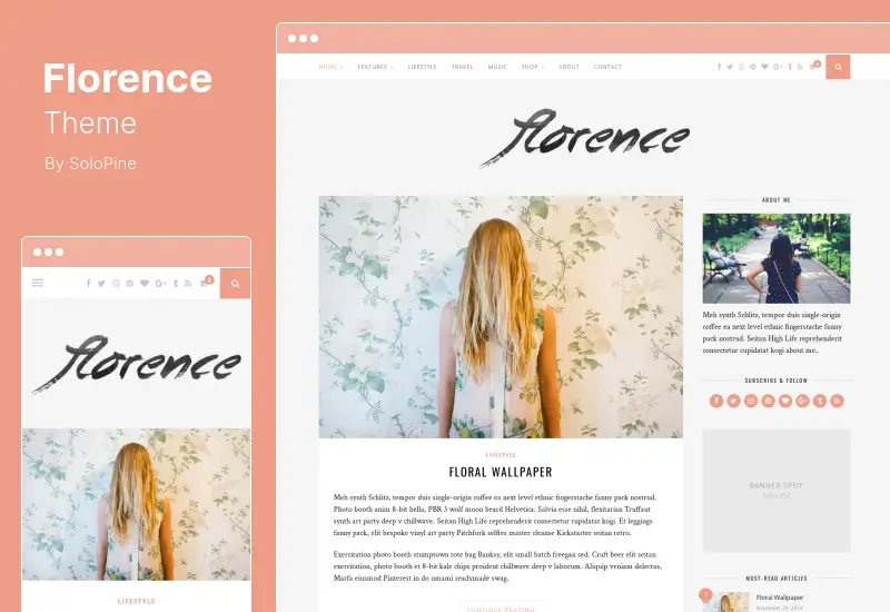 Florence Theme - A Responsive Blog WordPress Theme