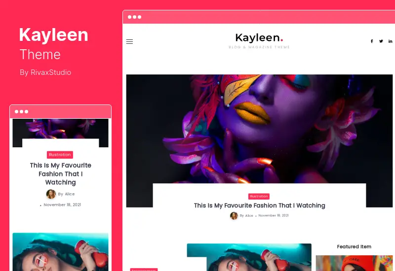 Kayleen Theme - Blog  Magazine WordPress Theme
