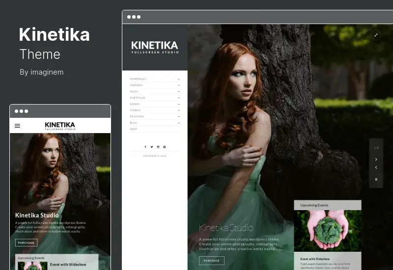 Kinetika Theme - Photography WordPress Theme