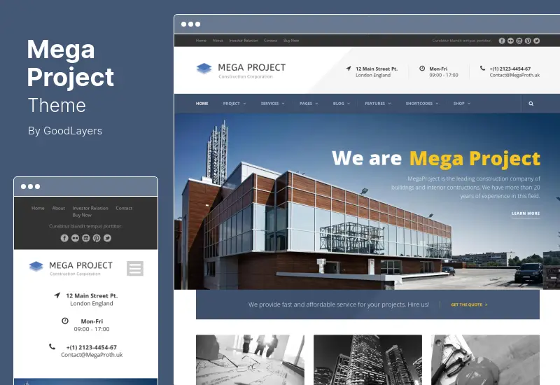 Mega Project Theme - Construction WordPress Theme