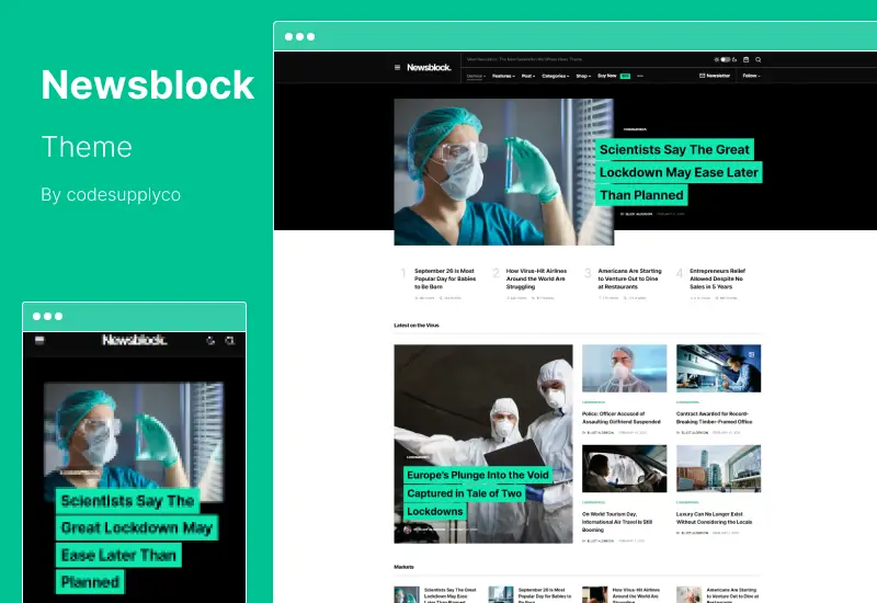 Newsblock Theme - News & Magazine WordPress Theme with Dark Mode