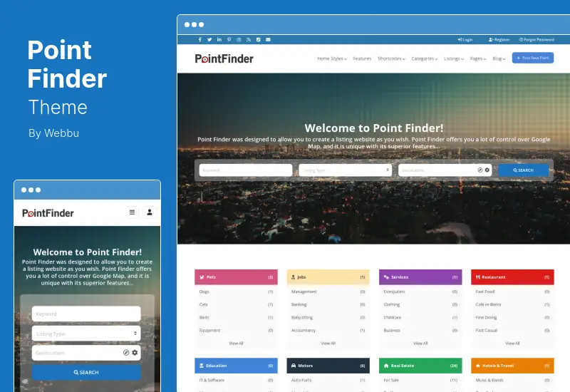 PointFinder Theme - Directory & Listing WordPress Theme