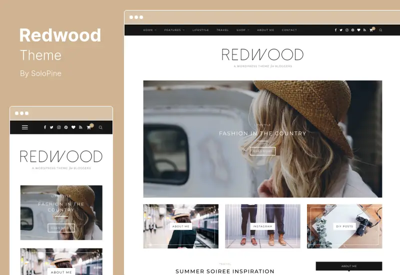Redwood Theme - A Responsive Blog WordPress Theme