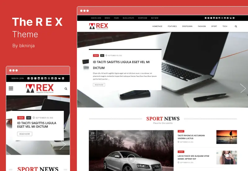 The REX Theme - Magazine and Blog WordPress Theme