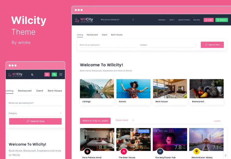 Wilcity Theme - Directory Listing WordPress Theme