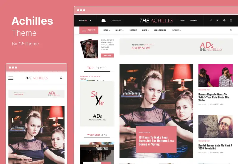 Achilles Theme - Multipurpose Magazine & Blog WordPress Theme