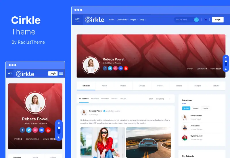 Cirkle Theme - Social Networking WordPress Theme