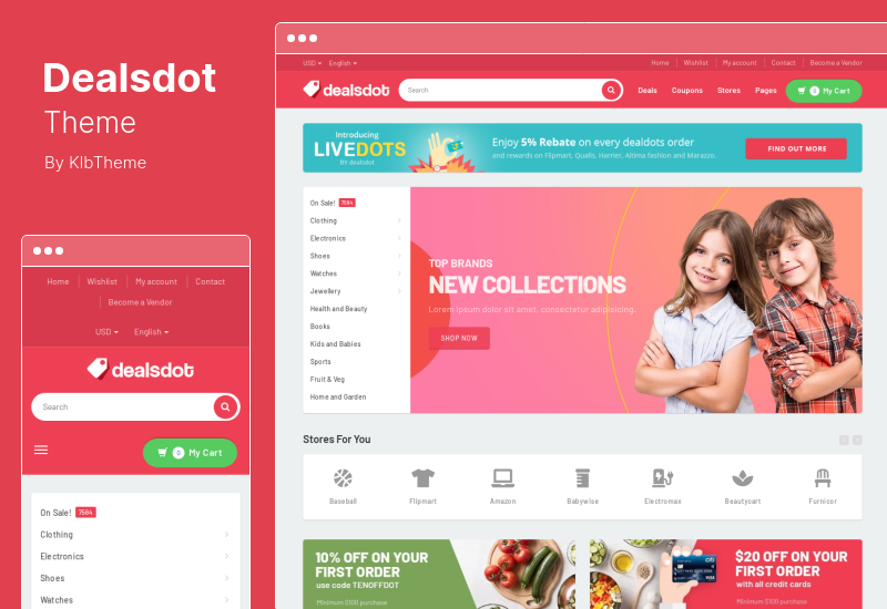 Dealsdot Theme - Multi Vendor Marketplace WooCommerce Theme