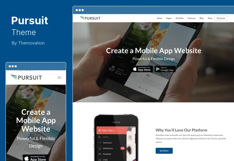 Pursuit Theme - A Flexible App & Cloud Software WordPress Theme