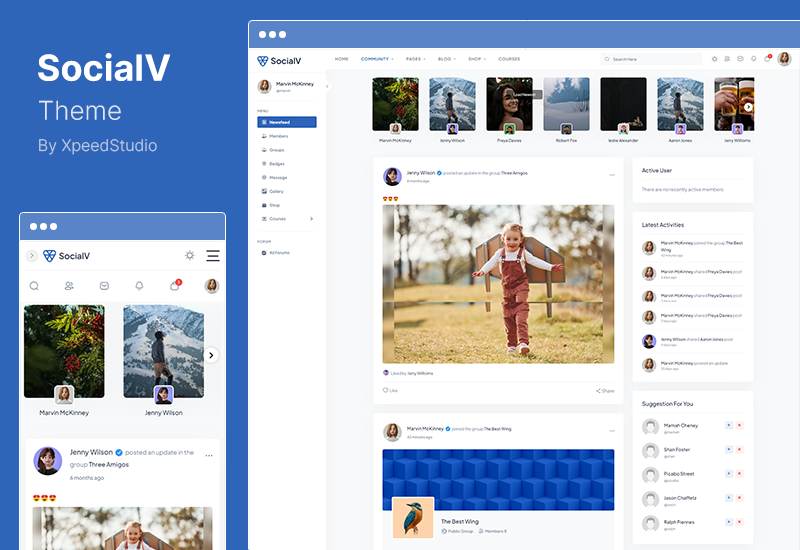 SocialV Theme - Social Network and Community BuddyPress WordPress Theme