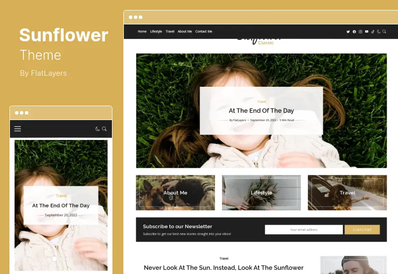 Sunflower Theme - Modern, Lightweight & Multipurpose Blog WordPress Theme