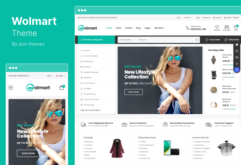 Wolmart Theme - Multi Vendor Marketplace WooCommerce Theme